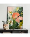 北歐風清新 花卉 晶瓷面掛畫 裝飾掛畫連鋁畫框 70X90CM DF
